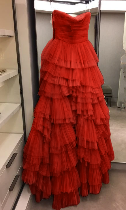 Mehrlagiges Tüll-Ballkleid, langes Partykleid, formelles Kleid fg3449