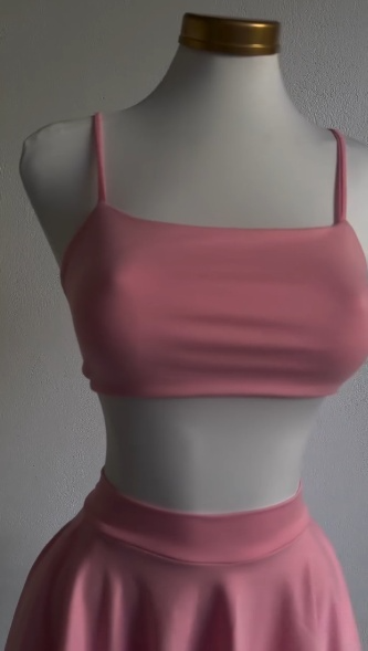 Pink Two Piece Birthday Outfit Short Evening Dress Cocktail Dresses Short Party Dress   fg7999