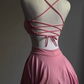 Pink Two Piece Birthday Outfit Short Evening Dress Cocktail Dresses Short Party Dress   fg7999