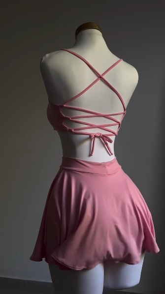 Pink Two Piece Birthday Outfit Short Evening Dress Cocktail Dresses Short Party Dress   fg7999