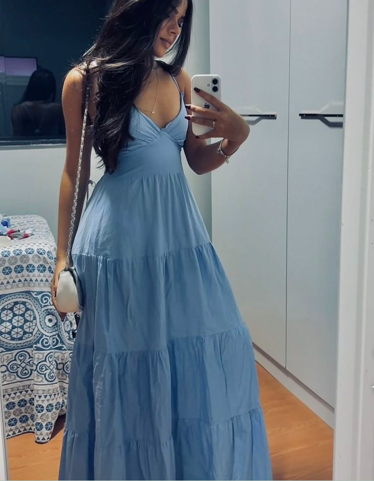 A Line Blue Fashion Long Prom Dress Evening Party Dresses  fg8182