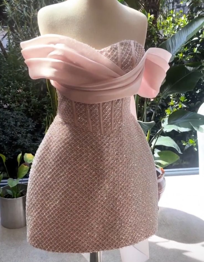 Robe de soirée courte noire irrégulière, tenue d'anniversaire, robe de cocktail, fg8064