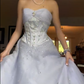 Robe de soirée longue bustier trapèze, robe de bal fg7814