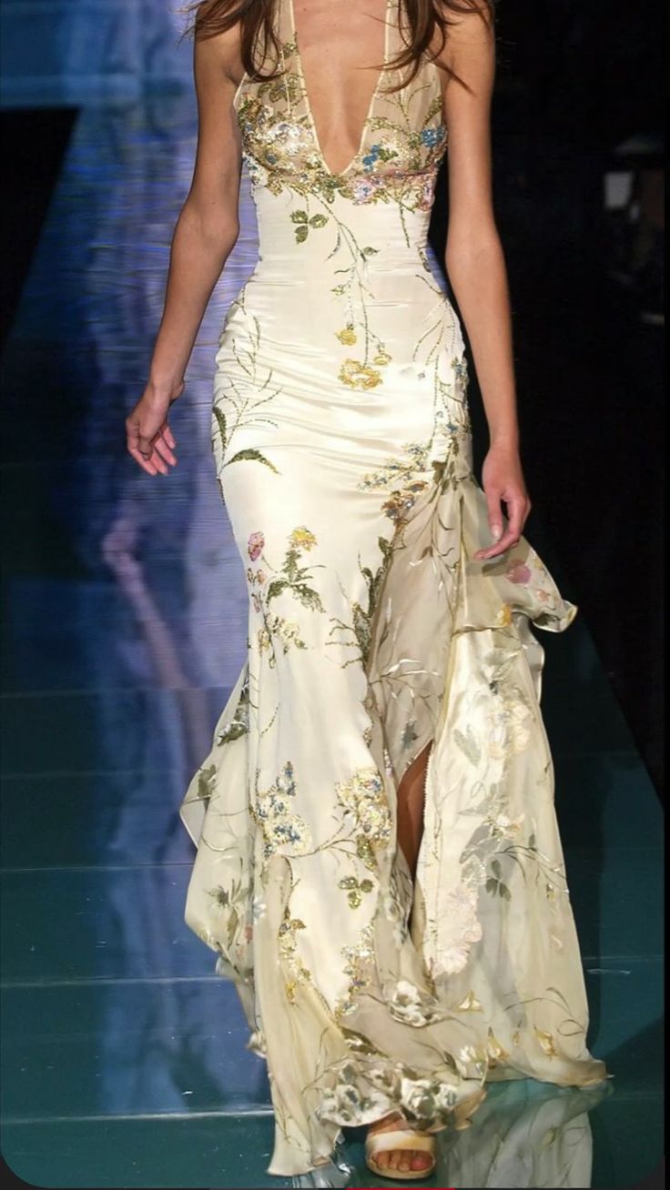 Mermaid Embroidered Long Prom Dress,Deep V Neck Evening Dress With Sli formalgowns Mermaid Embroidered Long Prom Dress,Deep V Neck Evening Dress With Sli formalgowns