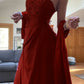 Superbe robe de bal longue rose à perles, coupe trapèze, fg7156