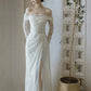 Off Shoulder Lace Long Wedding Dress Evening Party Dresses    fg7704