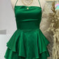 Robe de soirée courte verte, robe de soirée d'anniversaire fg6902