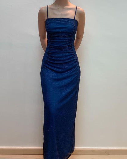 Spaghetti Straps Navy Sheath Sparkly Long Prom Dresses fg6912 formalgowns Spaghetti Straps Navy Sheath Sparkly Long Prom Dresses fg6912 formalgowns