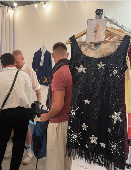 Sparkling Tassel Square Neck Star Sequin Open Back Homecoming Dress  fg8346