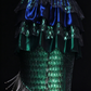 Emerald Green Sequin Mermaid Evening Gown With Ruffle Sleeve & Beaded Tassel fg8979