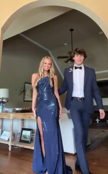 Robe de bal longue bleu roi à paillettes avec fente, robe de soirée, robe d'anniversaire fg8293