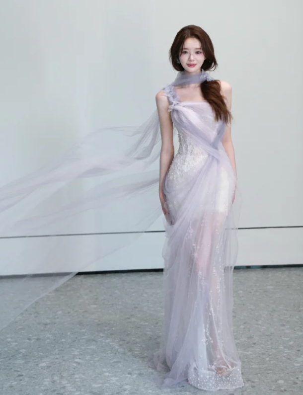 Lilac Mermaid Prom Party Dress Birthday Dress Evening Dress fg8656