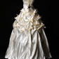 Strapless Bow Beaded Champagne Satin Ball Gown, Formal Evening Dress fg8930