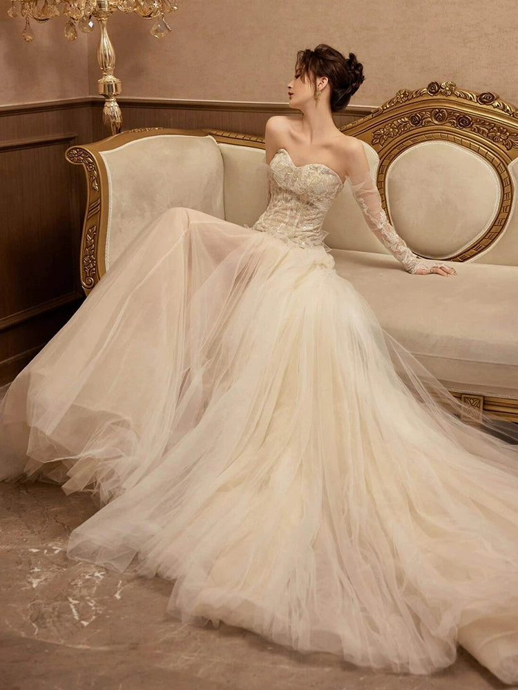 Sexy Mermaid Long Wedding Dress Evening Party Dresses    fg7702