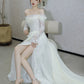 Off Shoulder Lace Long Wedding Dress Evening Party Dresses    fg7704