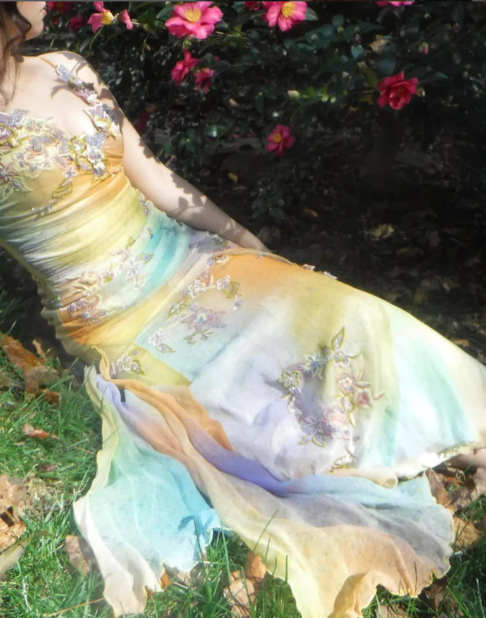 Robe de soirée longue sirène colorée à paillettes, tenue de remise de diplôme fg8362