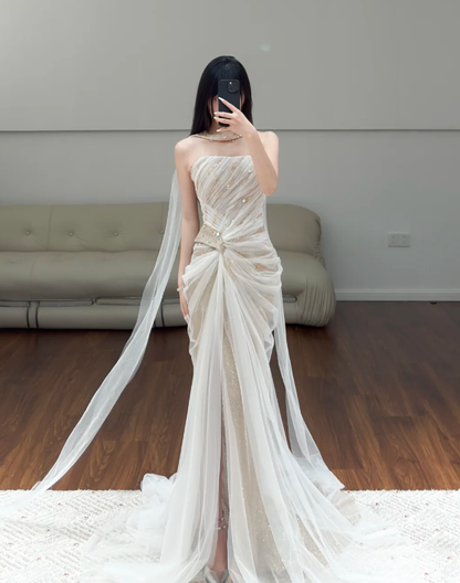 Robe de soirée longue sirène colorée à paillettes, tenue de remise de diplôme fg8362