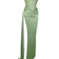 Sexy Green Mermaid Side Slit Maxi Long Party Prom Dresses,Evening Dresses        fg6759