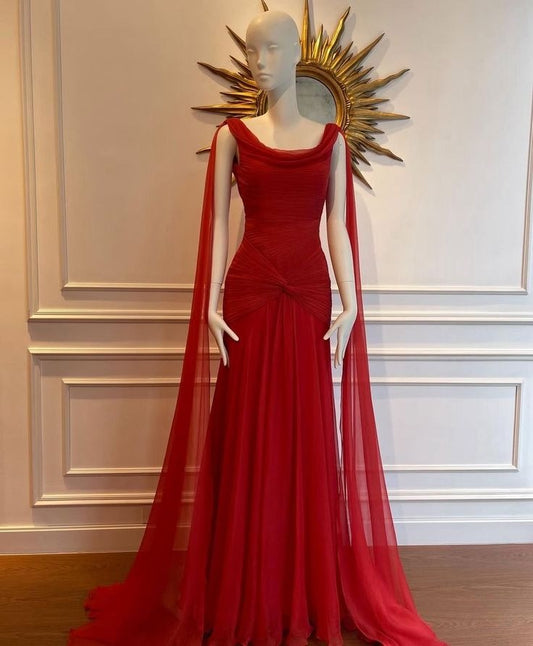 Chiffon Evening Dress Elegant Sleeveless Prom Dress    fg8166