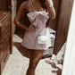 Pink Bow Birthday Dress Homecoming Dress Short Party Dress    fg7742