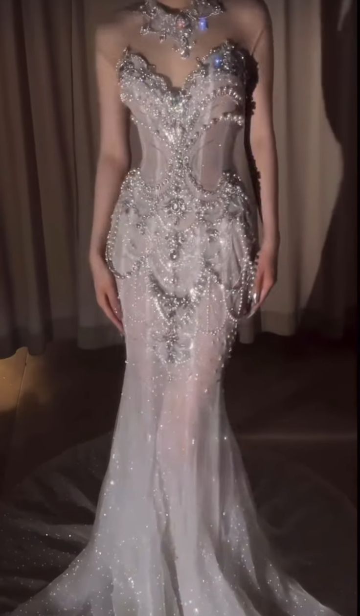 formal pretty dresses Pretty Mermaid Tulle Beads Long Prom Dresses Formal Evening Dress (Sha – formalgowns