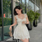 Robe de soirée courte en dentelle blanche, tenue d'anniversaire, robe de cocktail, robe de soirée courte fg8008
