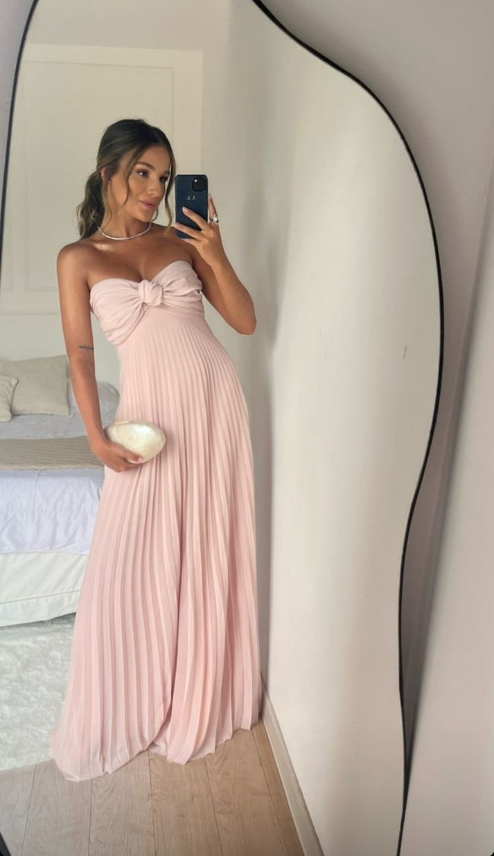 Cut Waist Boned Mini Prom Dress With Pleated - Grey