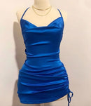 Blue Sheath Short Evening Dress Cocktail Dresses Short Party Dress   fg7897 main image 0