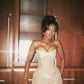 Champagne Strapless Mermaid Prom Dresses Formal Evening Dress  fg7596