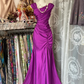 Mermaid Pleats Vintage Prom Dress Long Evening Dress   fg8039