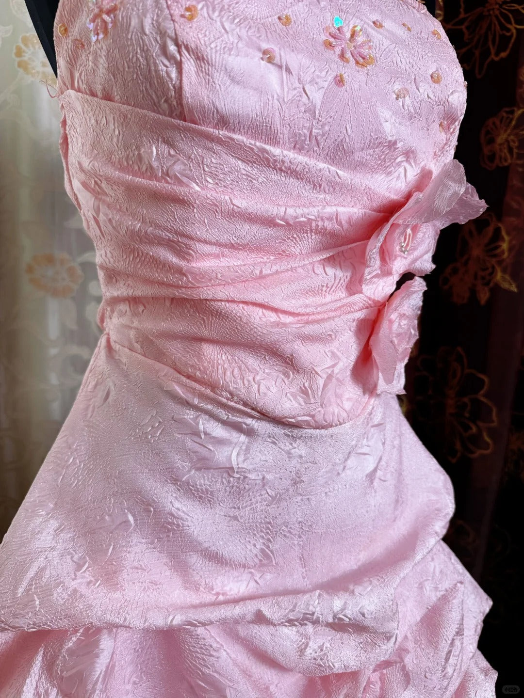 90s pink prom dress long prom pink dress Classic Long Pink Sleeveless Prom Dresses Long Slit Online