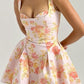 A Line Floral Print Birthday Outfit Short Evening Dress Cocktail Dresses Short Party Dress   fg7983