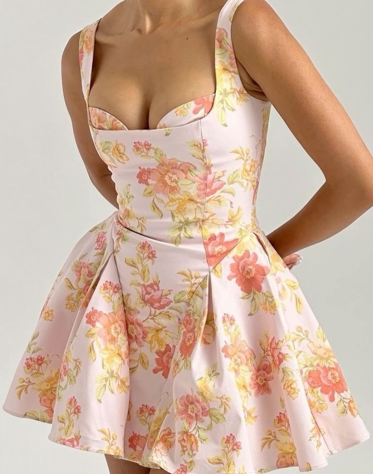 A Line Floral Print Birthday Outfit Short Evening Dress Cocktail Dress formalgowns A Line Floral Print Birthday Outfit Short Evening Dress Cocktail Dress formalgowns
