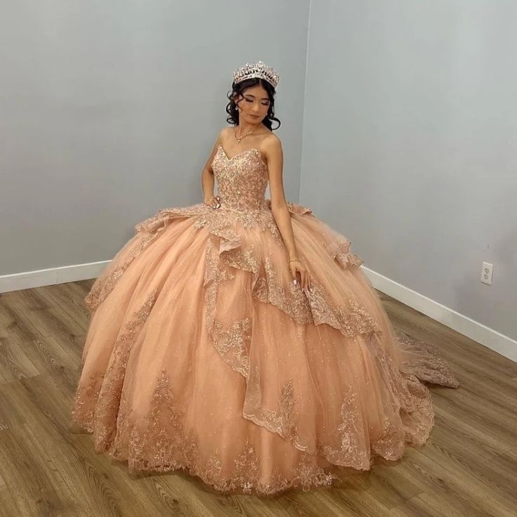 Champagne Shiny Off The Shoulder Ball Gown Quinceanera Dress Appliques formalgowns Champagne Shiny Off The Shoulder Ball Gown Quinceanera Dress Appliques formalgowns
