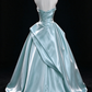 qua Strapless Ruched Satin A Line Evening Gown fg9078