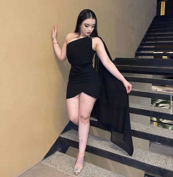 Sexy Black Party Dress,Black Cocktail Dress,Short Homecoming Dress fg5