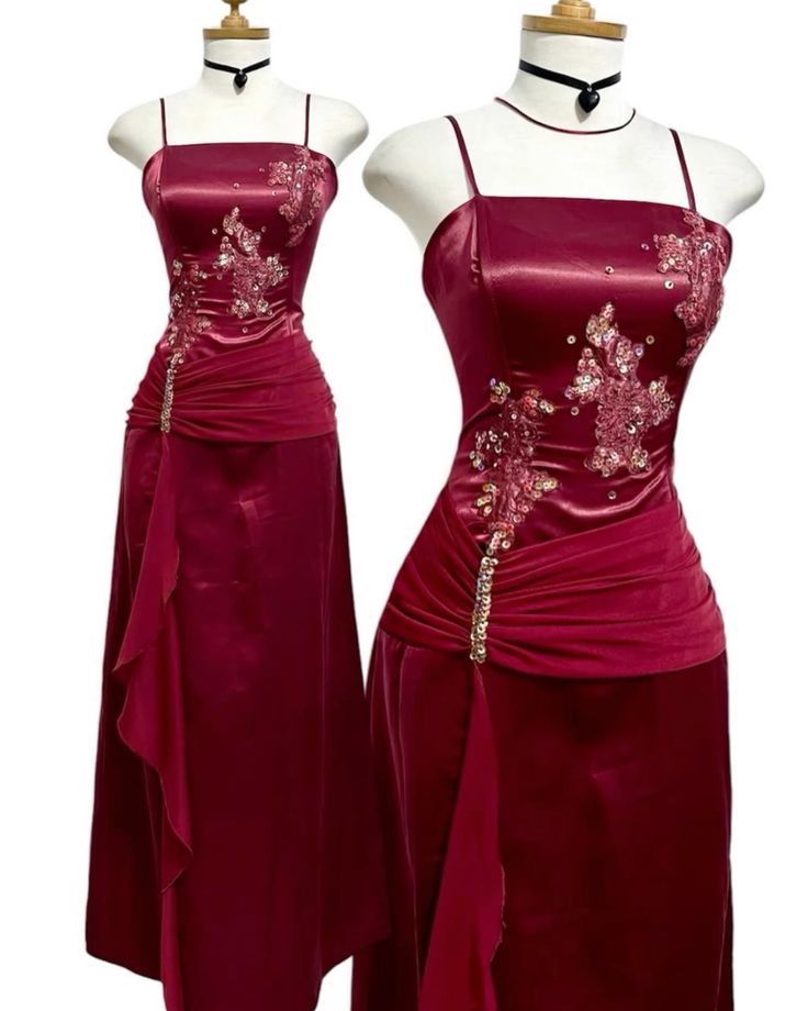 Burgundy Prom Party Dress Long Formal Evening Dress fg7497 – formalgowns