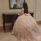 Pink Off Shoulder Design Princess Quinceanera Dresses Sweet 16 Ball Gowns     fg8070