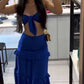 A Line Royal Blue Fashion Long Prom Dress Evening Party Dresses  fg8185