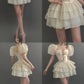Robe de soirée courte à manches bouffantes, coupe trapèze, robe de cocktail, robe de soirée courte, fg7882