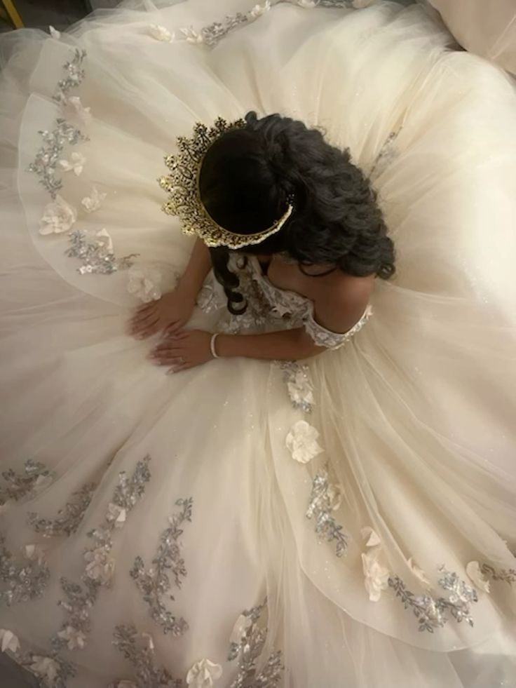 Champagne Quince Dress with Flowers Sweet 16 Dresses Off the Shoulder Ball Gown    fg8019