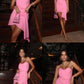 Pink Short Evening Dress Cocktail Dresses Short Party Dress    fg7846