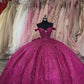 Sparkly Quinceanera Dress Off Shoulder A Line Birthday Party Princess Ball Gown   fg7950