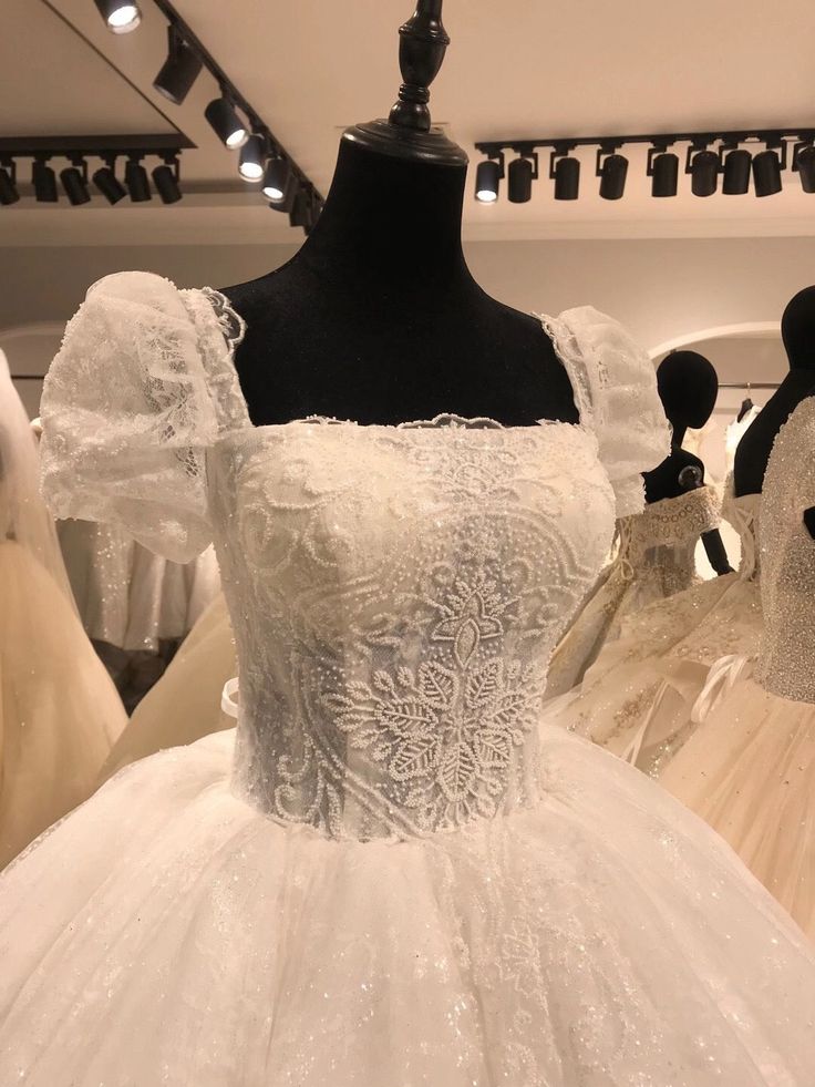 Luxury Wedding Dresses, Popular Lace A-line Bridal Gowns   fg7642