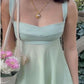 Green Birthday Dress Homecoming Dress Short Party Dress    fg7743