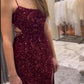 Long Evening Dresses Mermaid Sequins Prom Dress with Silt  fg6711