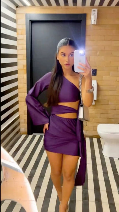 Purple Short Evening Dress Cocktail Dresses Short Party Dress    fg7859