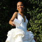A Line White Sexy Evening Dress Ankle Length Prom Dresses   fg7567