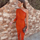 Abendkleider One-Shoulder Sexy Formale Partykleider mit Schlitz fg5459