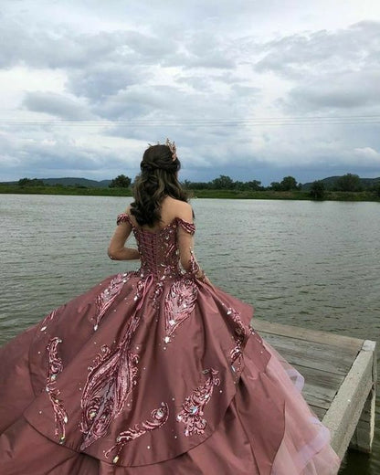 Sparkle Pink Vestidos De 15 Quinceanera Dress Princess Sequin Ball Gown Sweet 15 Birthday Dress fg5678 Sparkle Pink Vestidos De 15 Quinceanera Dress Princess Sequin Ball Gown Sweet 15 Birthday Dress fg5678